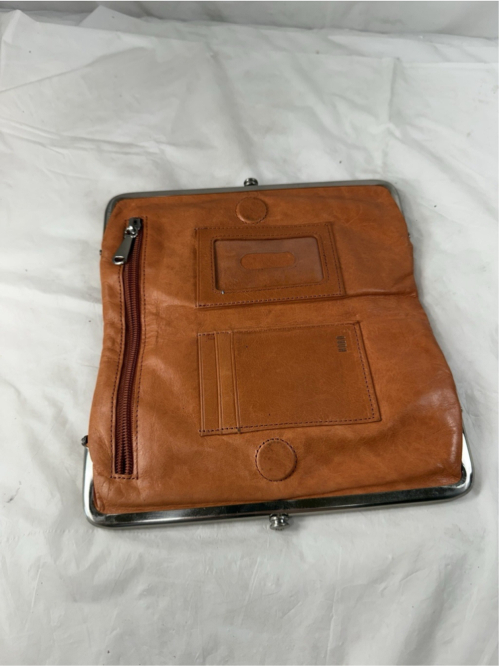 HOBO The Original Lauren Orange Clutch Wallet - Picture 9 of 15